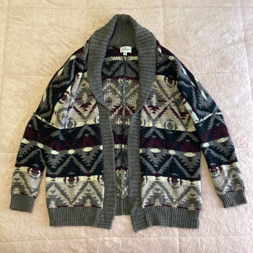 AE Tribal Print Cardigan, Sz M